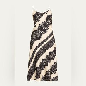 Libertine Venetian Lace Silk Midi Dress 2024 Sz S $1650